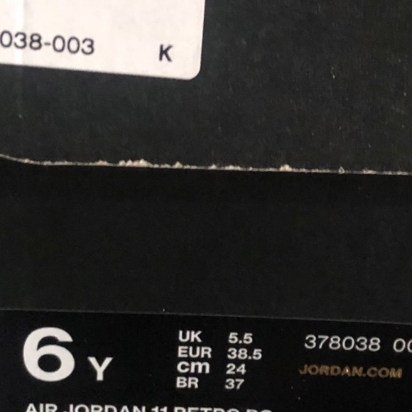 Air Jordan 11 Retro BG Black/Concord White - Picture 6 of 8